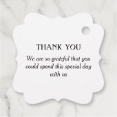 Étiquettes Cadeau Eucalyptus Cadre Vert Bleu Blanc Blanc Fancy (Dos)