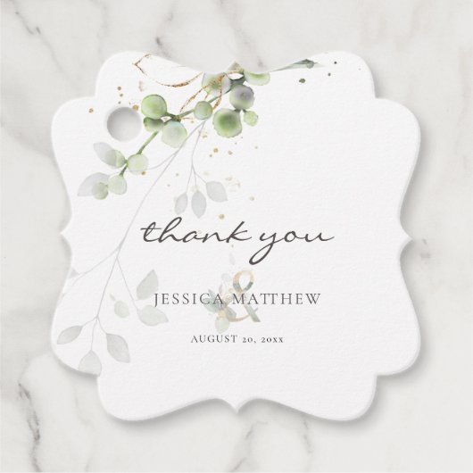 Étiquettes Cadeau Eucalyptus classique verdure (Devant)