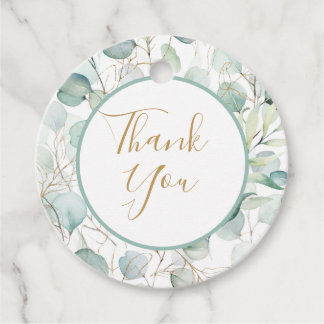 Étiquettes Cadeau Eucalyptus Favoriser Tags Eucalyptus Merci Tags