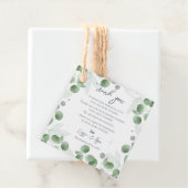 Étiquettes Cadeau Eucalyptus Feuille Nature Inspiré Mariage (En situation)