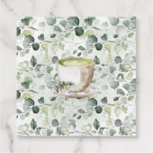 Étiquettes Cadeau Eucalyptus Matcha Love is Brewing Tea Shower (Dos)