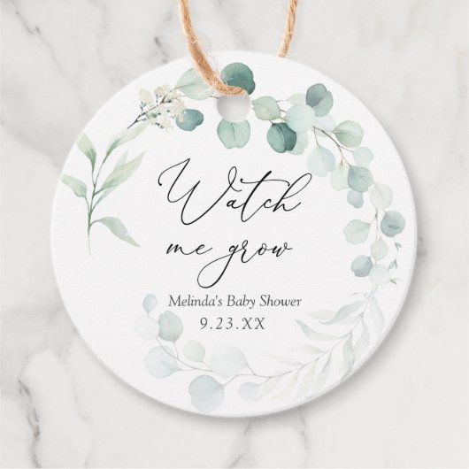 Étiquettes Cadeau Eucalyptus Regardez-moi Croire Plante Favoriser (Devant)