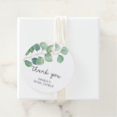 Étiquettes Cadeau Eucalyptus - remerciement pour la baby shower (En situation)