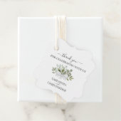 Étiquettes Cadeau Eucalyptus Russe Mariage Merci (En situation)