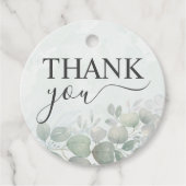 Étiquettes Cadeau Eucalyptus Rustique Mariage aquarelle (Devant)