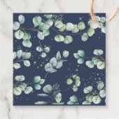 Étiquettes Cadeau Eucalyptus rustique verdure Merci Mariage feuillu (Dos)