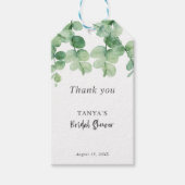 Étiquettes-cadeau Eucalyptus Shower de Mariée Élégant (Devant)