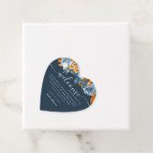 Étiquettes Cadeau Eucalyptus Terracotta Blue Rust Mariage de bienven (En situation)