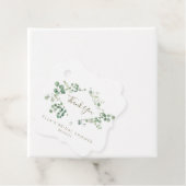Étiquettes Cadeau eucalyptus verdure douche nuptiale balises de fave (En situation)