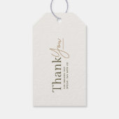 Étiquettes-cadeau Eucalyptus Verdure & Or Chic Mariage Merci (Dos)