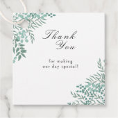 Étiquettes Cadeau Eucalyptus Verdure rustique (Devant)