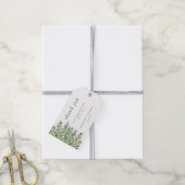 Étiquettes-cadeau Eucalyptus Vert Aquarelle & Mariage Or (Avec de la ficelle)