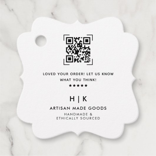 Étiquettes Cadeau Évaluation de l'analyse du code QR États-Unis | Pr (Devant)