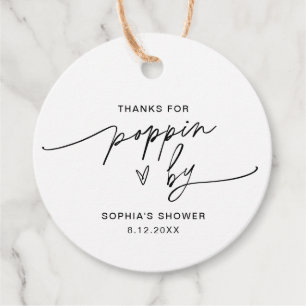 Étiquettes Cadeau EVERLEIGH Favor de Popcorn Merci d'être passé