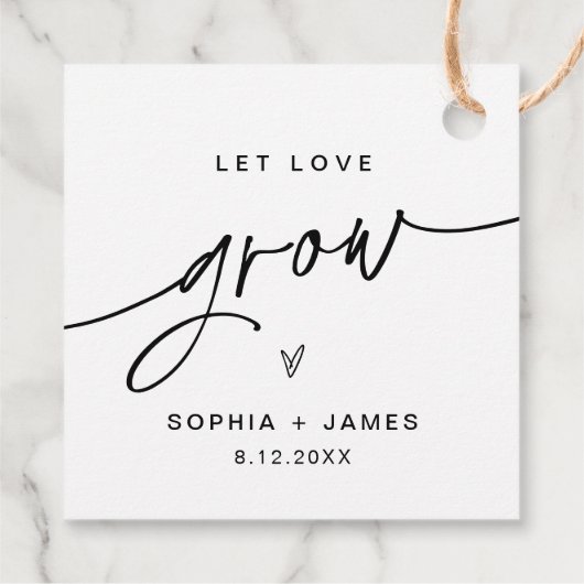 Étiquettes Cadeau EVERLEIGH Let Love Grow Plante Favoriser balise (Dos)