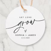 Étiquettes Cadeau EVERLEIGH Let Love Grow Plante Favoriser balise (Dos)