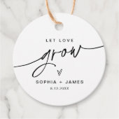 Étiquettes Cadeau EVERLEIGH Let Love Grow Plante Favoriser balise (Devant)