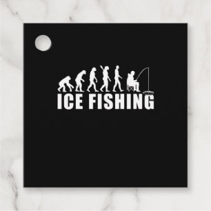 Étiquettes Cadeau Évolution de la pêche sur glace Fisher