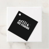 Étiquettes Cadeau Évolution de la pêche sur glace Fisher (En situation)