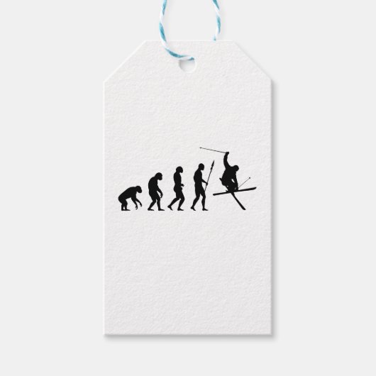 Étiquettes-cadeau Évolution du ski (Devant)