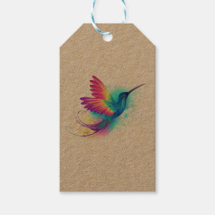 Étiquettes-cadeau Exotic Rainbow Hummingbird