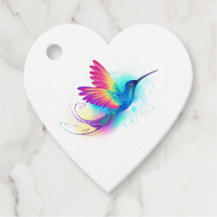 Étiquettes Cadeau Exotic Rainbow Hummingbird