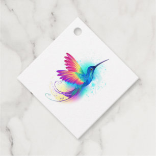 Étiquettes Cadeau Exotic Rainbow Hummingbird