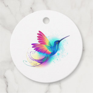 Étiquettes Cadeau Exotic Rainbow Hummingbird