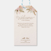 Étiquettes-cadeau Exotique moderne Boho Mariage tropical (Devant)