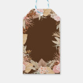 Étiquettes-cadeau Exotique moderne Boho Mariage tropical (Dos)