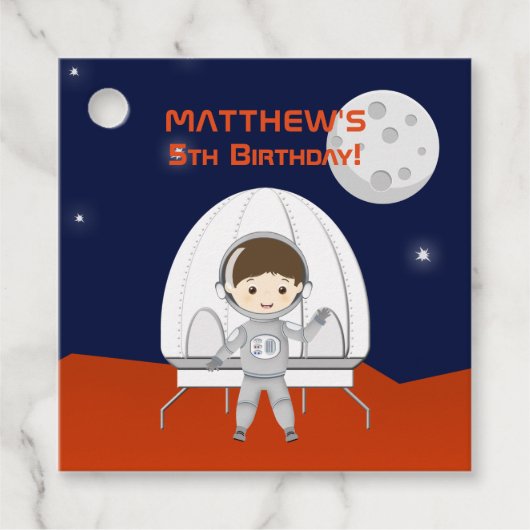 Étiquettes Cadeau Explorateur d'espace (Devant)