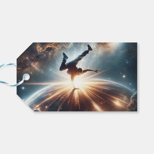 Étiquettes-cadeau Explosion de rupture galactique dans l'espace prof (Dos Horizontal)