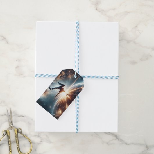 Étiquettes-cadeau Explosion de rupture galactique dans l'espace prof (With Twine)