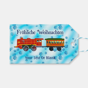 Étiquettes-cadeau Express de Noël - Fröhliche Weihnachten