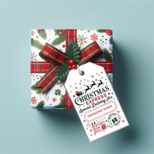 Étiquettes-cadeau Express de Noël Livraison spéciale