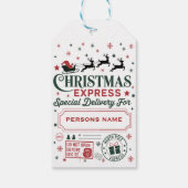 Étiquettes-cadeau Express de Noël Livraison spéciale (Dos)