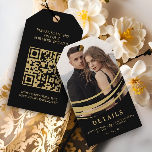 Étiquettes-cadeau Exquisite Modern Golden Abstract Geometric Shape