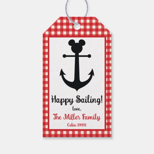 Étiquettes-cadeau Extender DCL personnalisé, Mickey de croisière Pix (Devant)