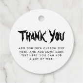 Étiquettes Cadeau Eyeball bleu iris Halloween merci (Dos)