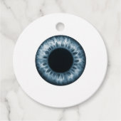 Étiquettes Cadeau Eyeball bleu iris Halloween merci (Devant)
