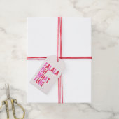 ÉTIQUETTES-CADEAU FA LA LA OH QUEL PLAISIR (Avec de la ficelle)