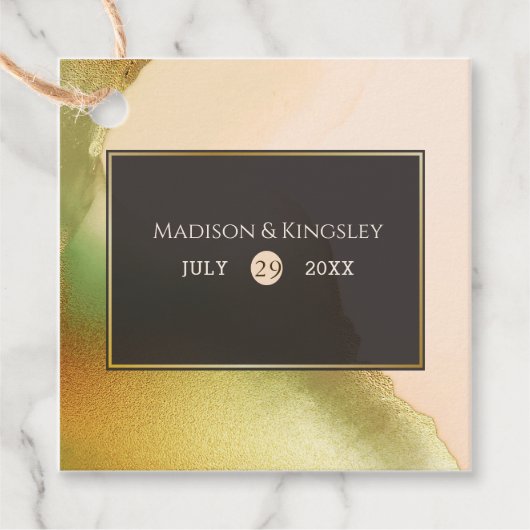 Étiquettes Cadeau Fab Chartreuse 💚 audacieux et élégant Mariage bud (Devant)