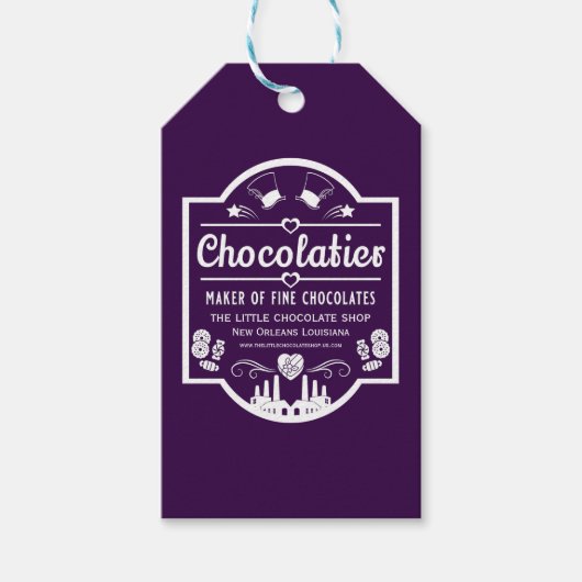 Étiquettes-cadeau Fabricant de chocolatier (Devant)