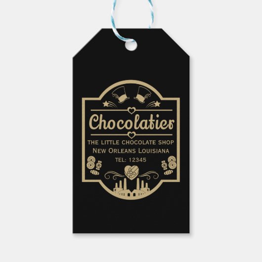 Étiquettes-cadeau Fabricant de chocolatier (Devant)