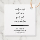 Étiquettes Cadeau Fabriqué à la main avec Crochet d'amour (Dos)