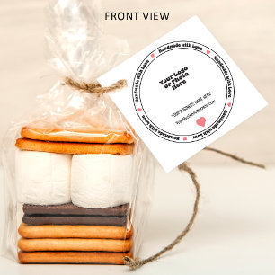 Étiquettes Cadeau Fabriqué à la main avec Love Business Insert - Coe