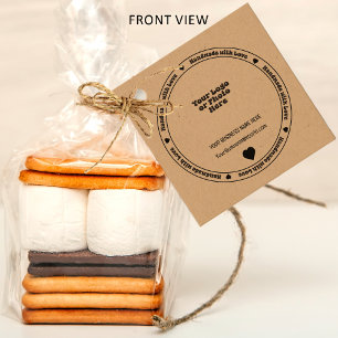 Étiquettes Cadeau Fabriqué à la main avec Love Business Insert - Mon