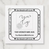 Étiquettes Cadeau Fabriqué à la main avec Love Business Promo - Kraf (Devant)