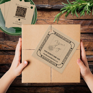 Étiquettes Cadeau Fabriqué à la main avec Love Business Promo - Kraf