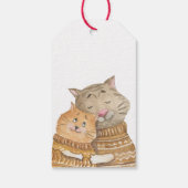 Étiquettes-cadeau Fabriqué avec amour Animaux mignons hiver (Dos)